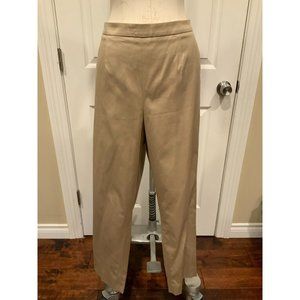 Escada Tan "Sand Dune" Straight Leg Dress Pants, Size 14 (US) 44 (DE), NWT! $595